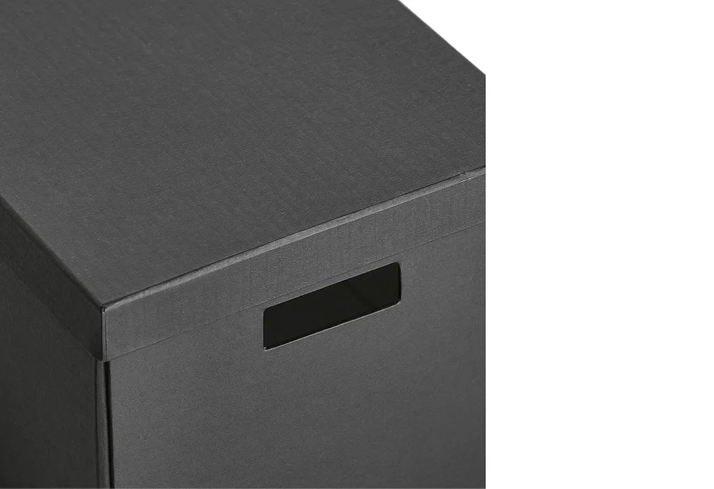 Panier de Rangement Carré Noir 33cm pour Étagère Cube et Dressing - 2