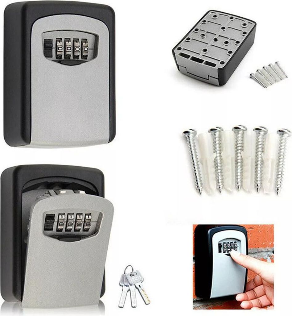 2 x Schlüsselsafe,4-Stellige Schlüsseltresor,Keygarage, Keysafe, Lock Box mit Zahlencode