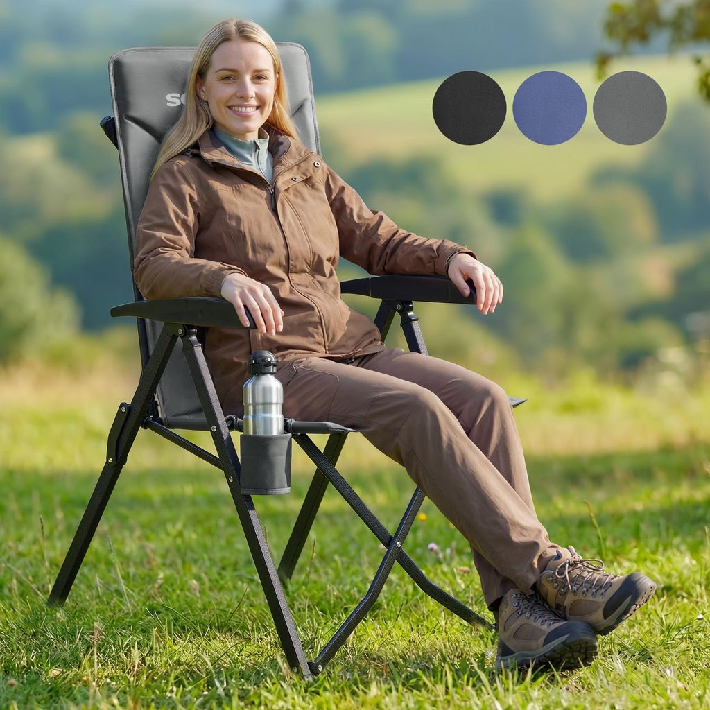 SONGMICS Campingstuhl faltbar, 2er Set, 95°-150° Produktbild 
