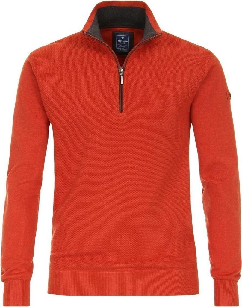 REDMOND Casual Herren Strick-Troyer Comfort Baumwolle Terra 3XL
