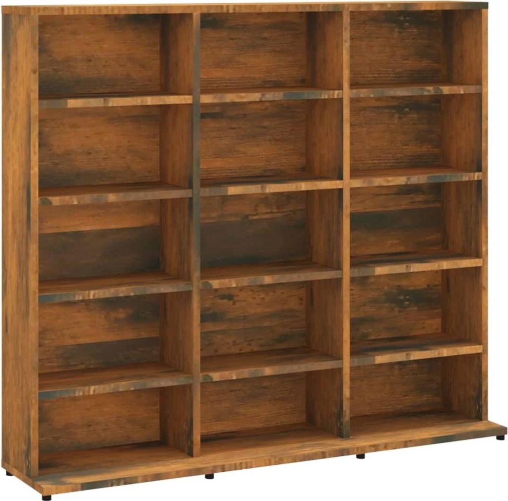 vidaXL CD-Regal Räuchereiche 100x23x89,5 cm Holzwerkstoff