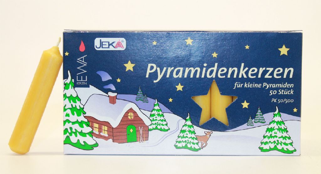Pyramidové svíčky 50/500 přírodní pro malé pyramidy, 50 Obrázek produktu