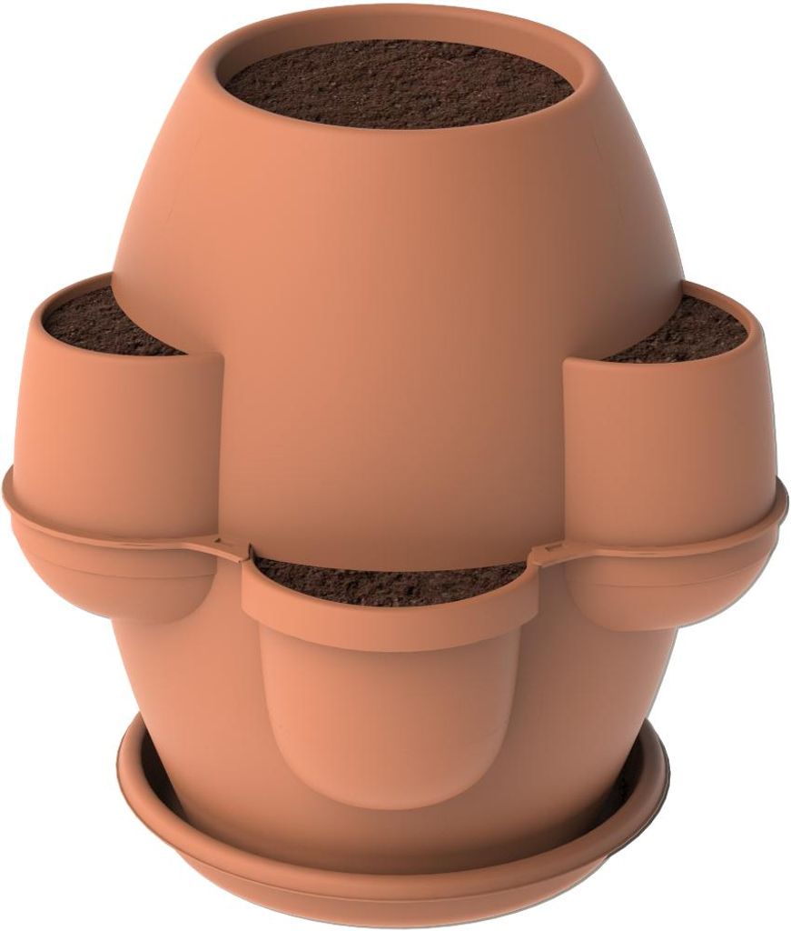 Bloempot "Oasi", kunststof - Terracotta - Diameter 80 cm x Productafbeelding 