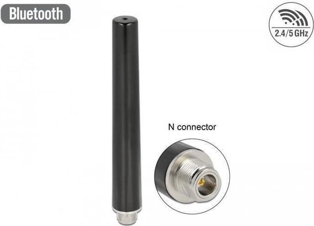 DELOCK Dualband WLAN WiFi 6 Antenne N Buchse 4 - 6 dBi