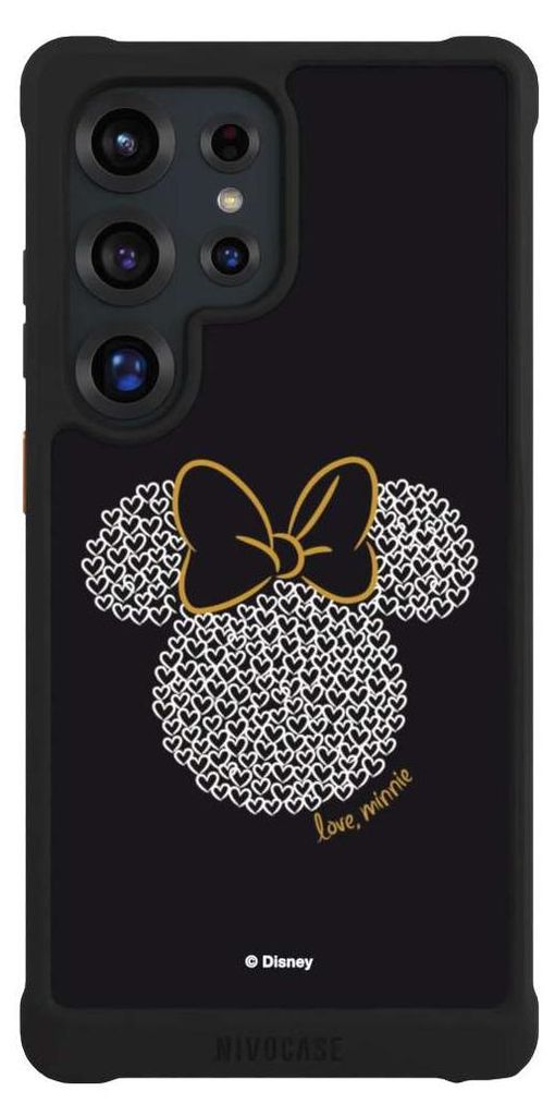 NIVOCASE Hülle für Samsung Galaxy S25 Ultra Stoßfeste Handyhülle NIVOmax Case Schwarz Disney Minnie Mouse Muster