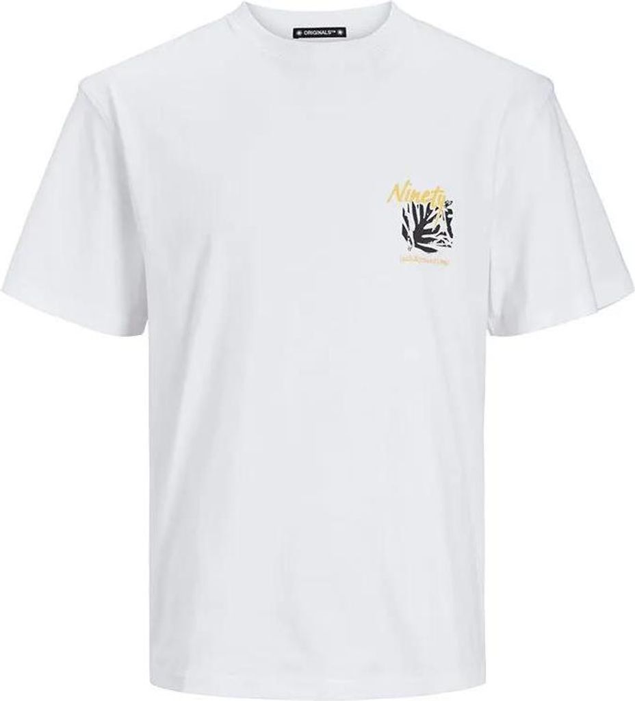 Jack & Jones Marbella Aop Back Kurzarm-t-shirt Weiß L Herren Weiß L