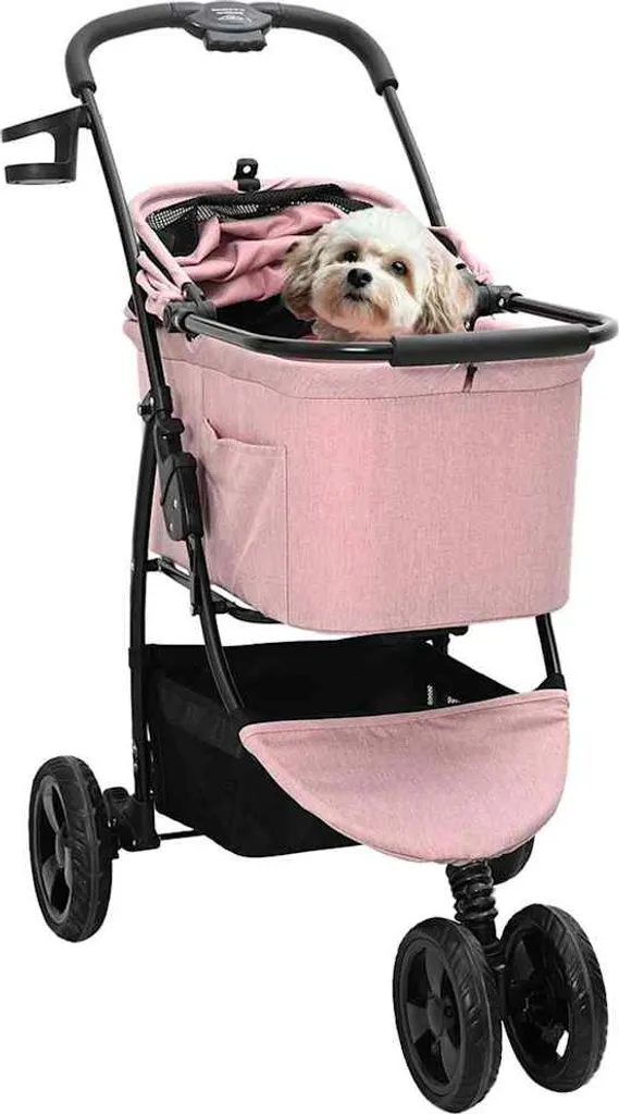 Passeggino per Cani e Gatti Rosa vidaXL 78x54x101: Trendy & Chic