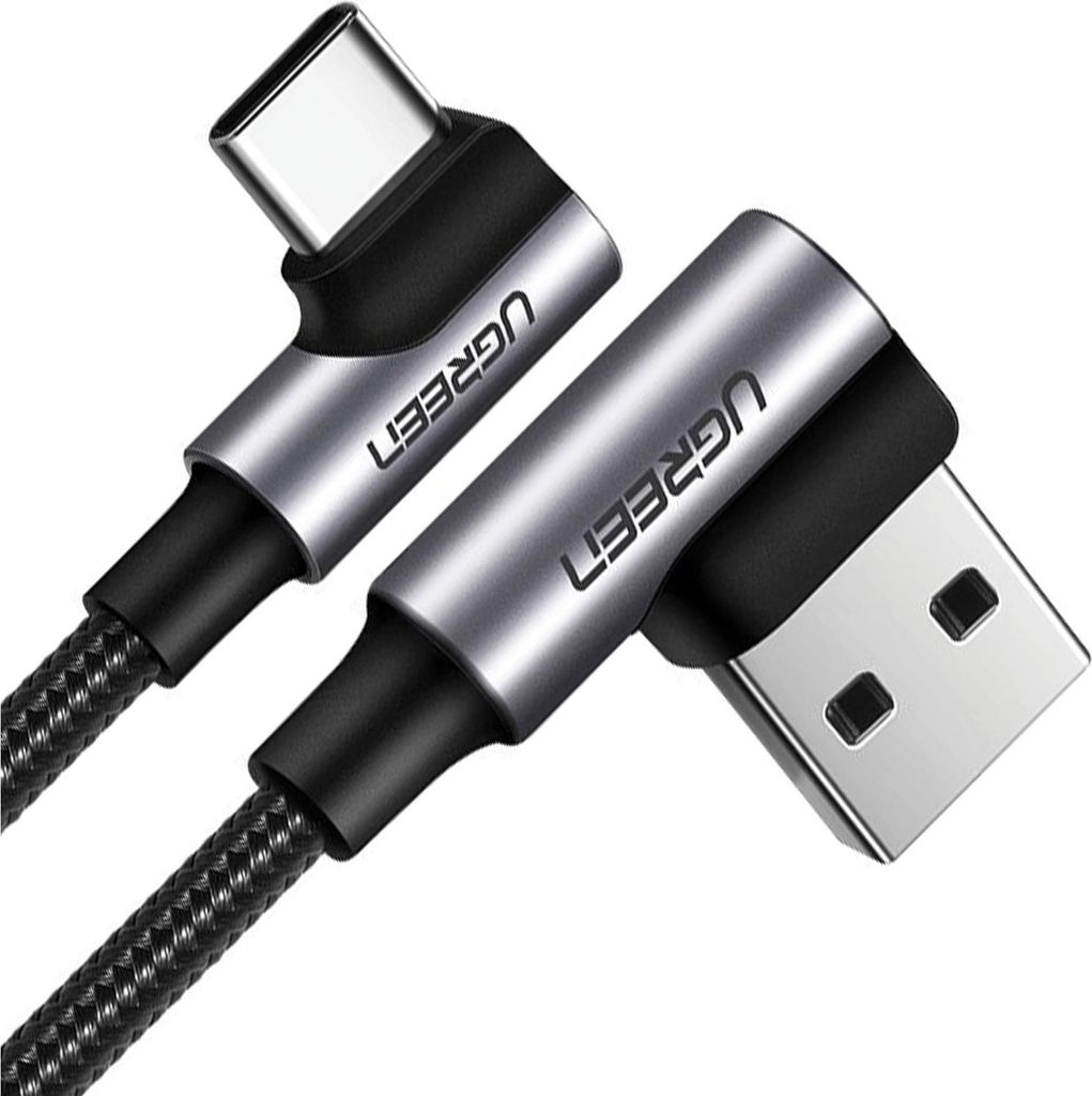 Cavo da Usb a Usb-C, angolare Ugreen Us176, 3A, 1M (nero) Immagine del prodotto 