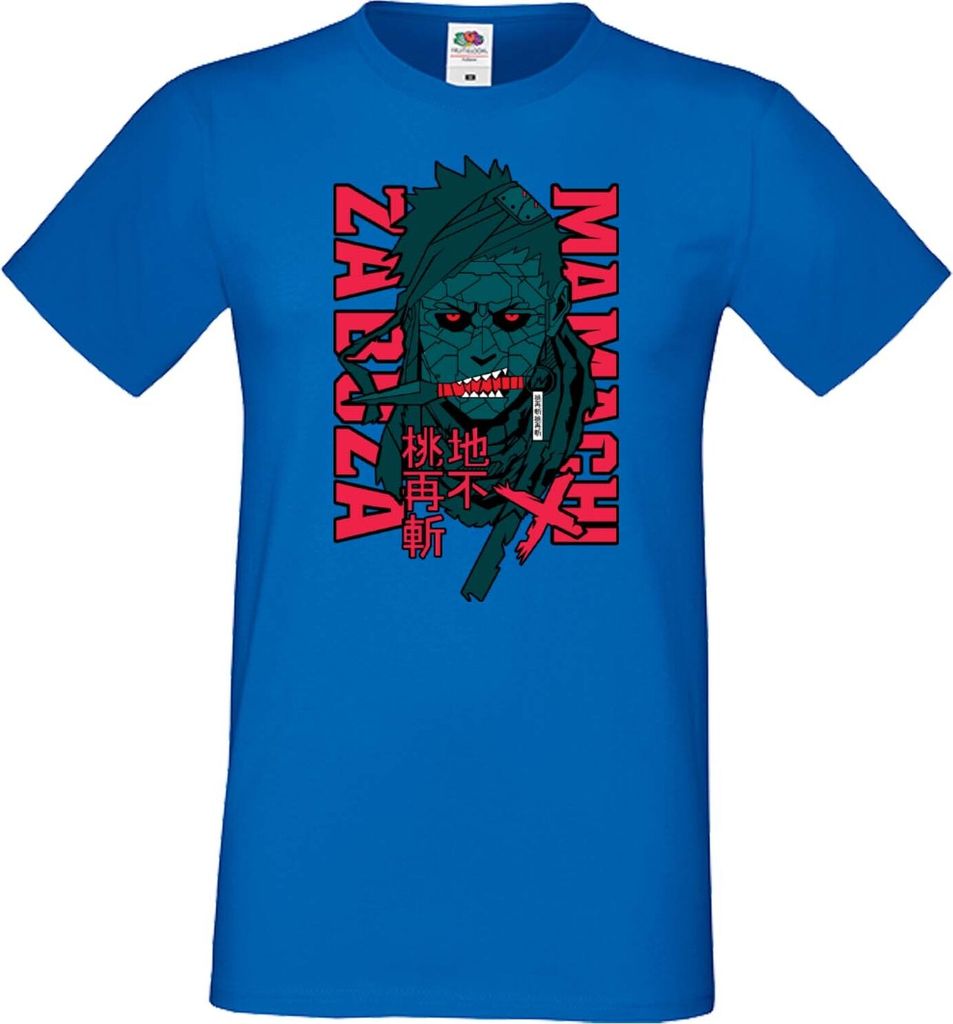 Herren T-Shirt Japan Manga Animation Comics Naruto Momoichi Zabuza Var-027 Momoichi Zabuza, Man S / Blau