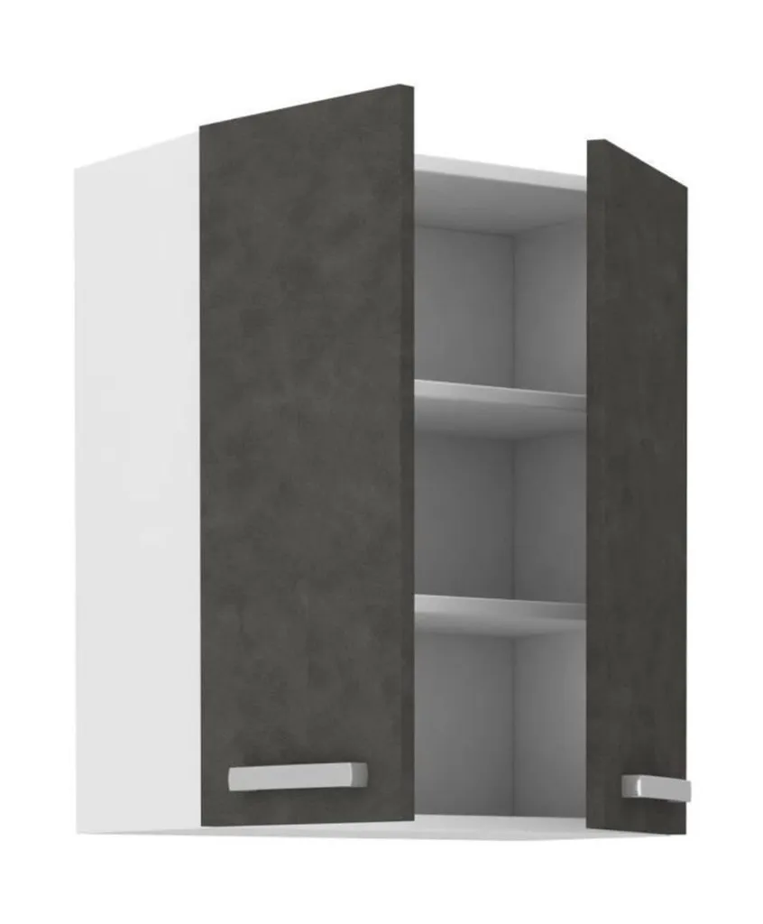 Solution rangement compact : Armoire haute LASSEN gris mat 60 cm - 3