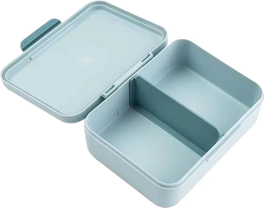Done By Deer Tiny Farm Brotdose Blau - Porta Merenda con Divisorio