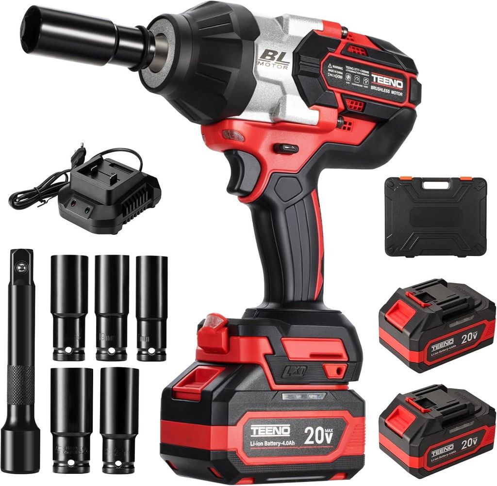 TEENO Accu-slagmoersleutel 1300 Nm met 2 x 4.0Ah Productafbeelding 