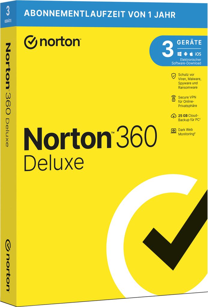 Norton 360 Deluxe, 1 Lizenz(en), 1 Jahr(e) Produktbild 