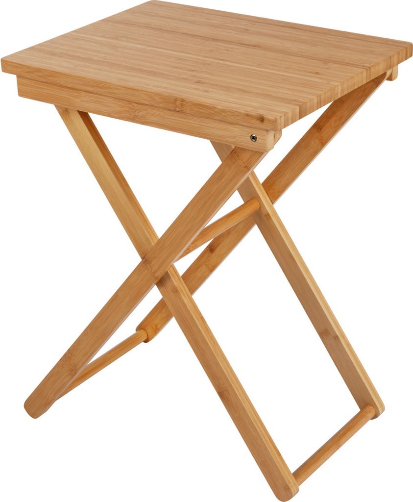 WENKO Lackierter Bambus Klapptisch MAUI Indoor & Outdoor Beistelltisch Balkon