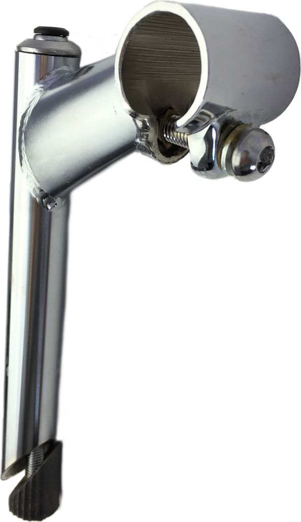 Vorbau, 25,4 - 22,2, 80mm, Stahl-Schaft 1-Fach Schraubenlenkerklemmung verchromt Humpert Ergotec