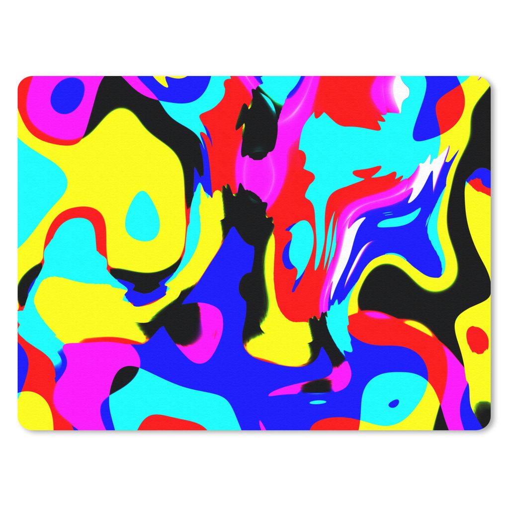 MuchoWow Mauspad Mousepad Bunter Hintergrund 40x30 cm - Mousepads - Maus Mat - Pad - Mausunterlage - Anti Rutsch