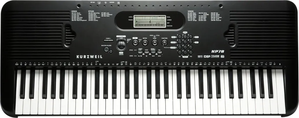 Clavier Kurzweil KP70 avec 300 sons et système d'enceintes intégré