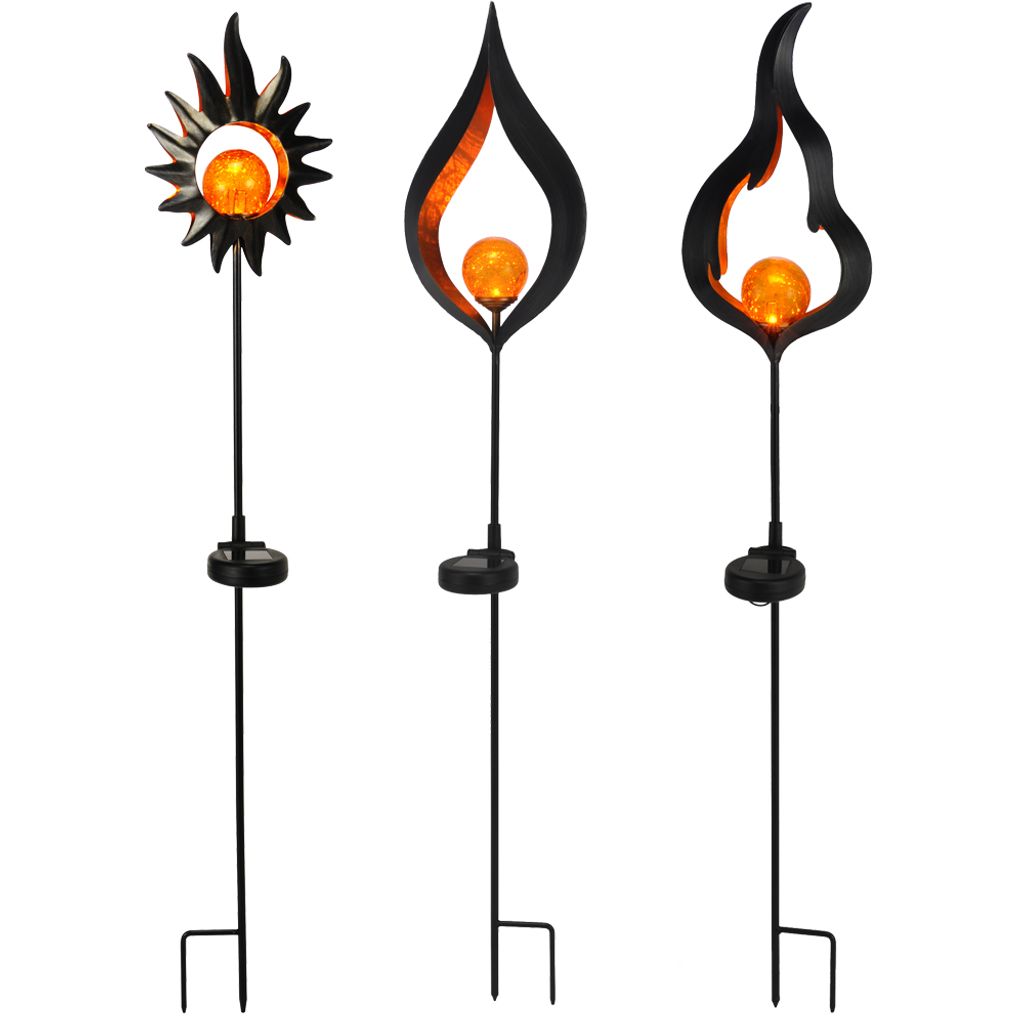 Premium-Gartengabel, beleuchtet, Solarbetrieb – 92 cm Produktbild 