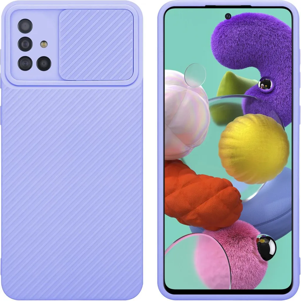 Cadorabo cover per Samsung Galaxy A51 4G / M40s cover protettiva in viola custodia del telefono cellulare TPU custodia cover fotocamera protezione