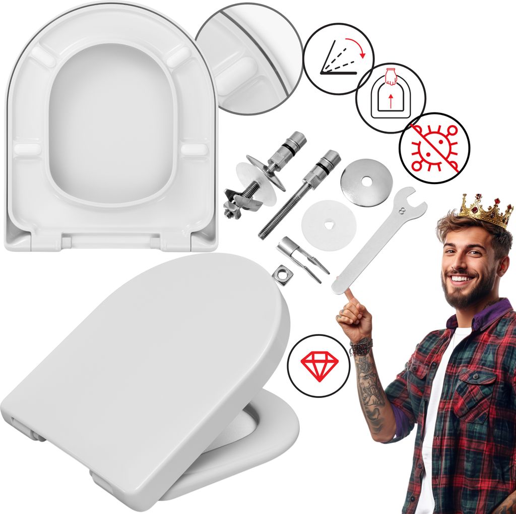 WC-Sitz Für GROHE SEREL mit Absenkautomatik  Produktbild 