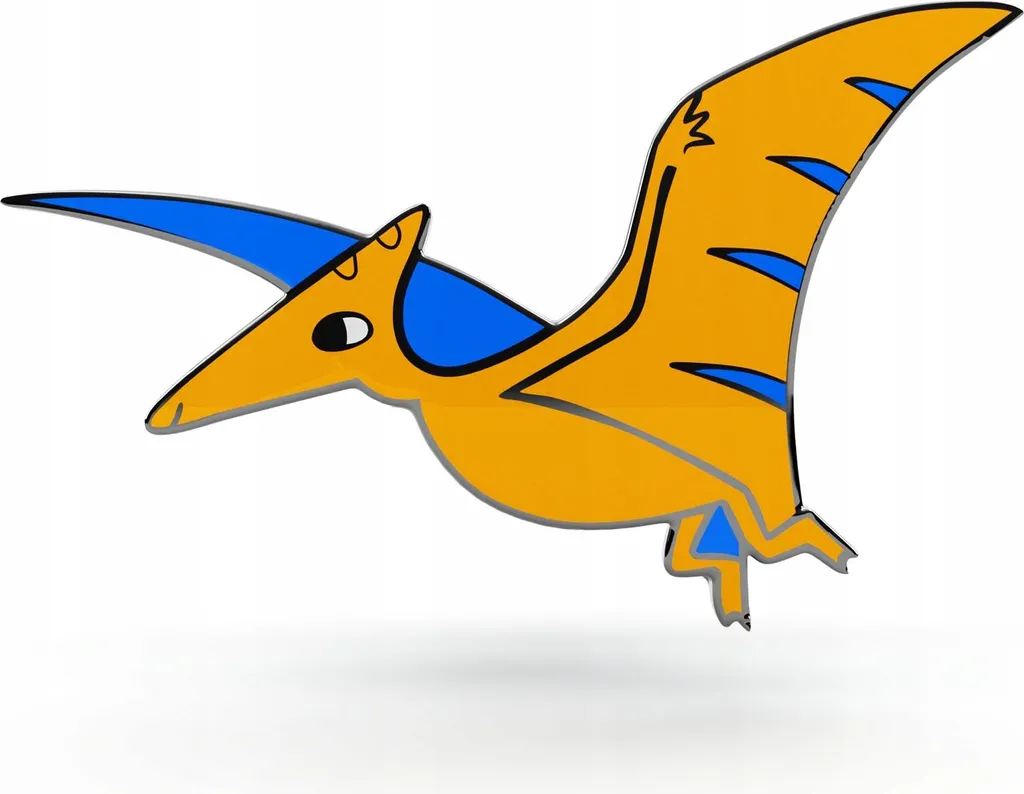 PINTI Pin Dinosauro Volante Arancione - Limited Edition Enamel Pin