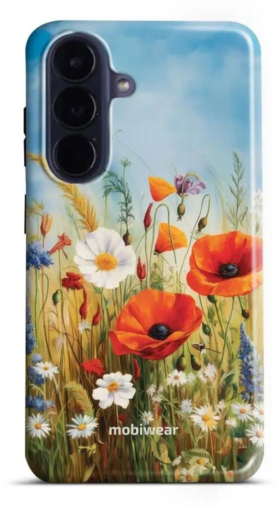 Handyhülle für Galaxy A57 5G, Mobiwear Elite Pro, Wiesenblumen