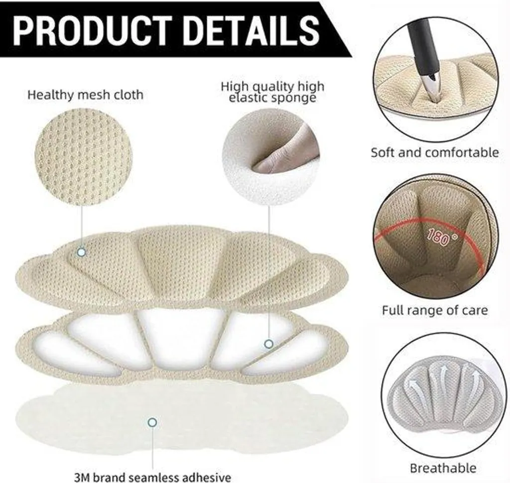 Inserts antidérapants pour chaussures qui glissent - Lot de 12 pièces