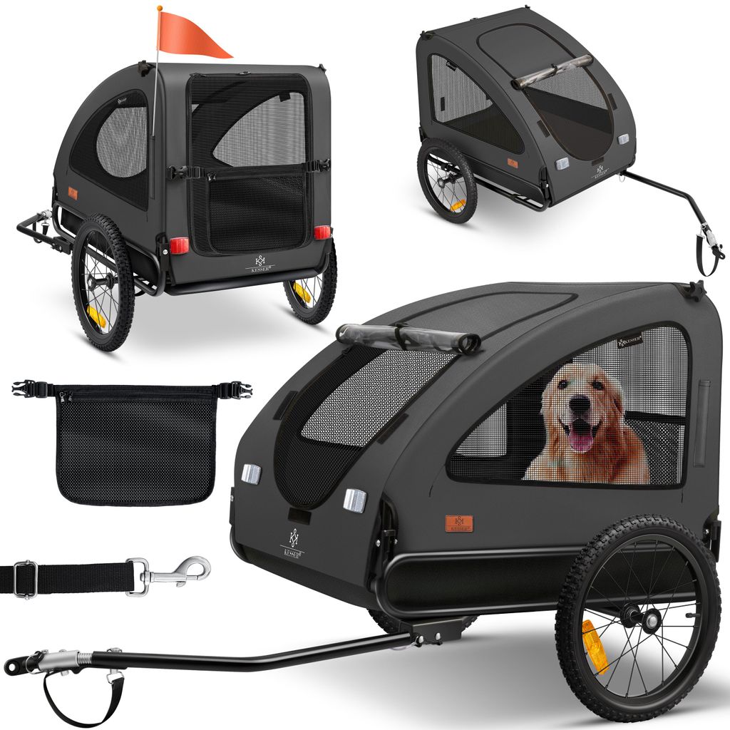 KESSER® Rimorchio per cani Boxer 2-in-1: passeggino per Immagine del prodotto 