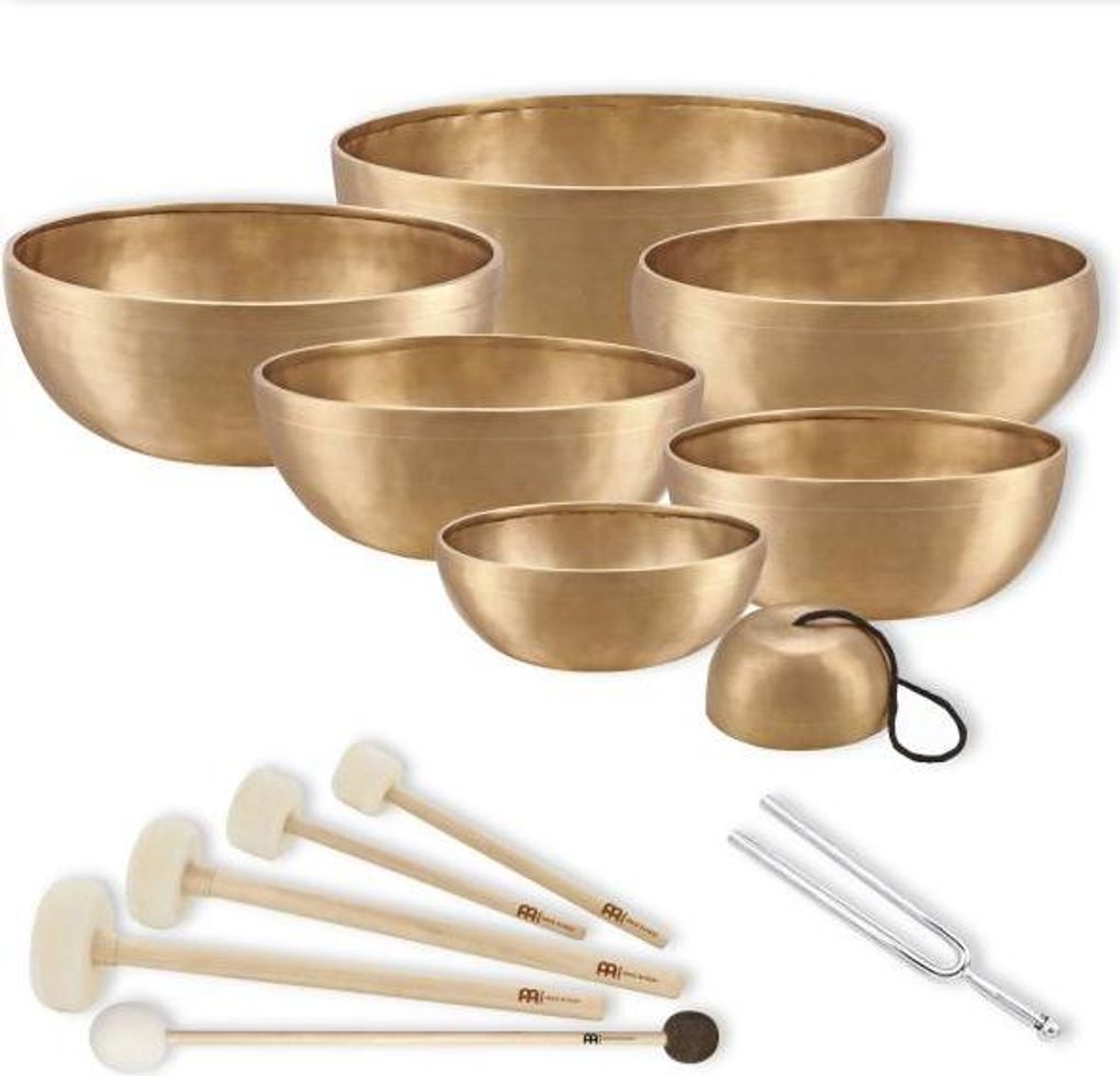 Meinl Sonic Energy Chakra Klangschalen Set SBSETCHA mit Stimmgabel