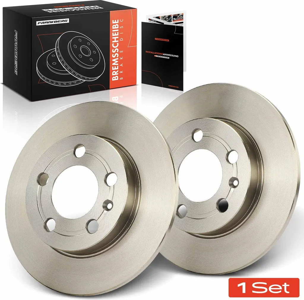 Lot 2 Disques de Frein Arrière pour Audi A3 et VW Golf 4 Berline/Break