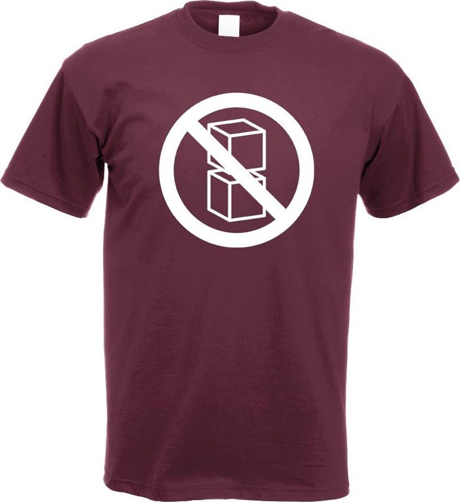 Kiwistar - T-Shirt - Burgund - Nicht stapeln - Pakete Motiv Bedruckt Funshirt Design Print - mit Motiv Bedruckt - Funshirt Design - Sport - Freizei...