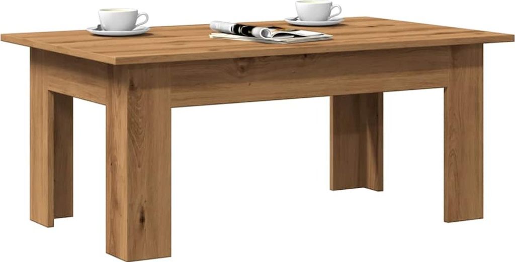 "Rabatt" Couchtisch modern - Wohnzimmertisch - Einfache Montage - Artisan-Eiche 100x60x42 cm Holzwerkstoff - Kaffeetisch CC24184