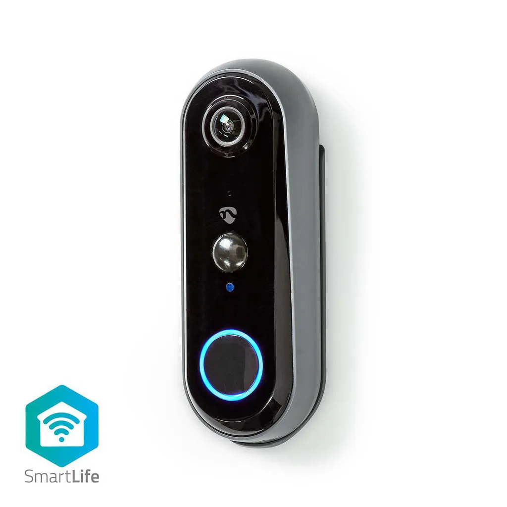 Sonnette Vidéo Wi-Fi Nedis WIFICDP20GY Full HD IP54 avec Batterie