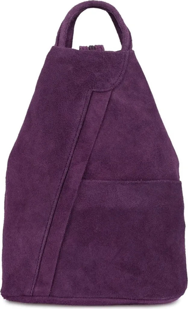Sac à dos Vera Pelle krat53violet en cuir véritable italien violet