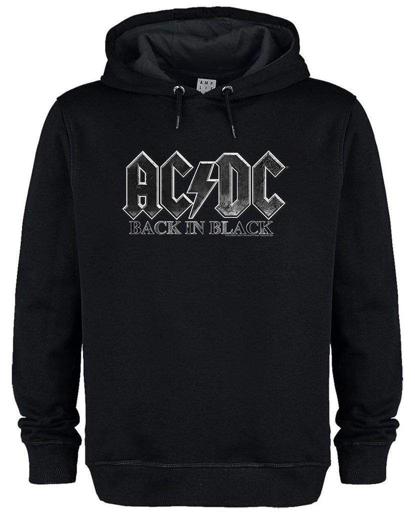 Amplified - "Acdc Back In Back" Kapuzenpullover für Herren/Damen Uni GD4345 (M) (Schwarz)