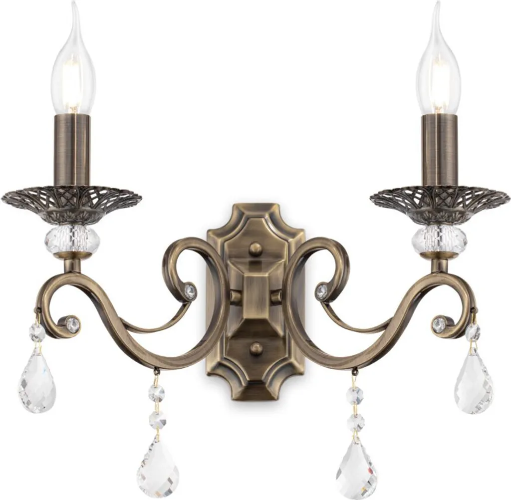 Luminaire Mural de Luxe Maytoni Grace en Or et Cristal pour Salon