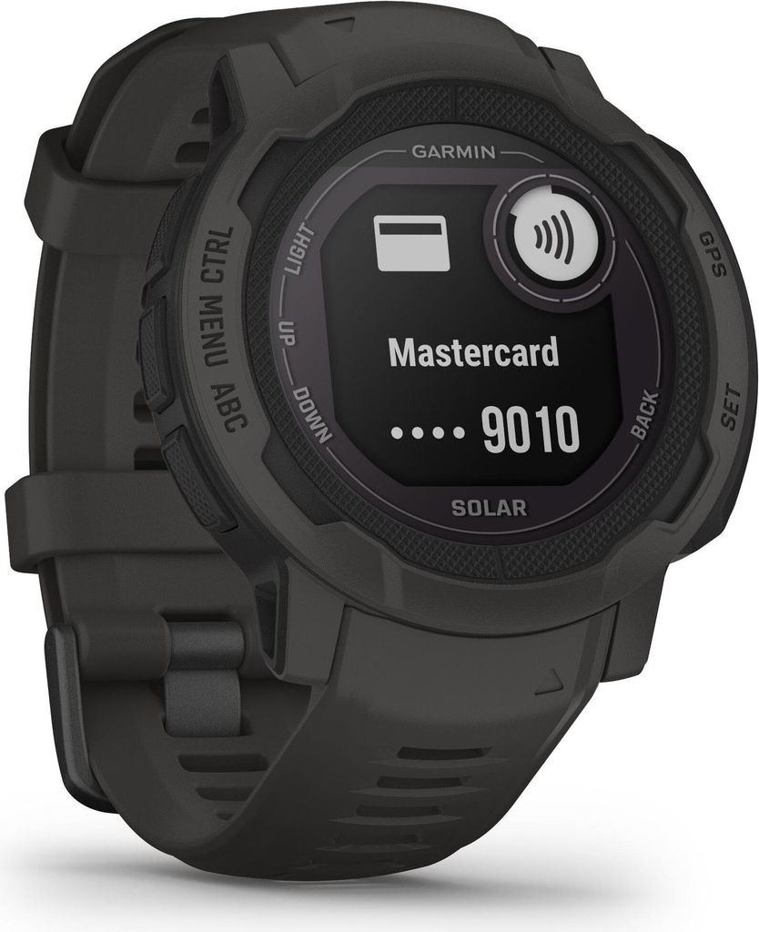 Garmin Smartwatch Instinct 2 Solar, schiefergrau, Silikon, Produktbild 