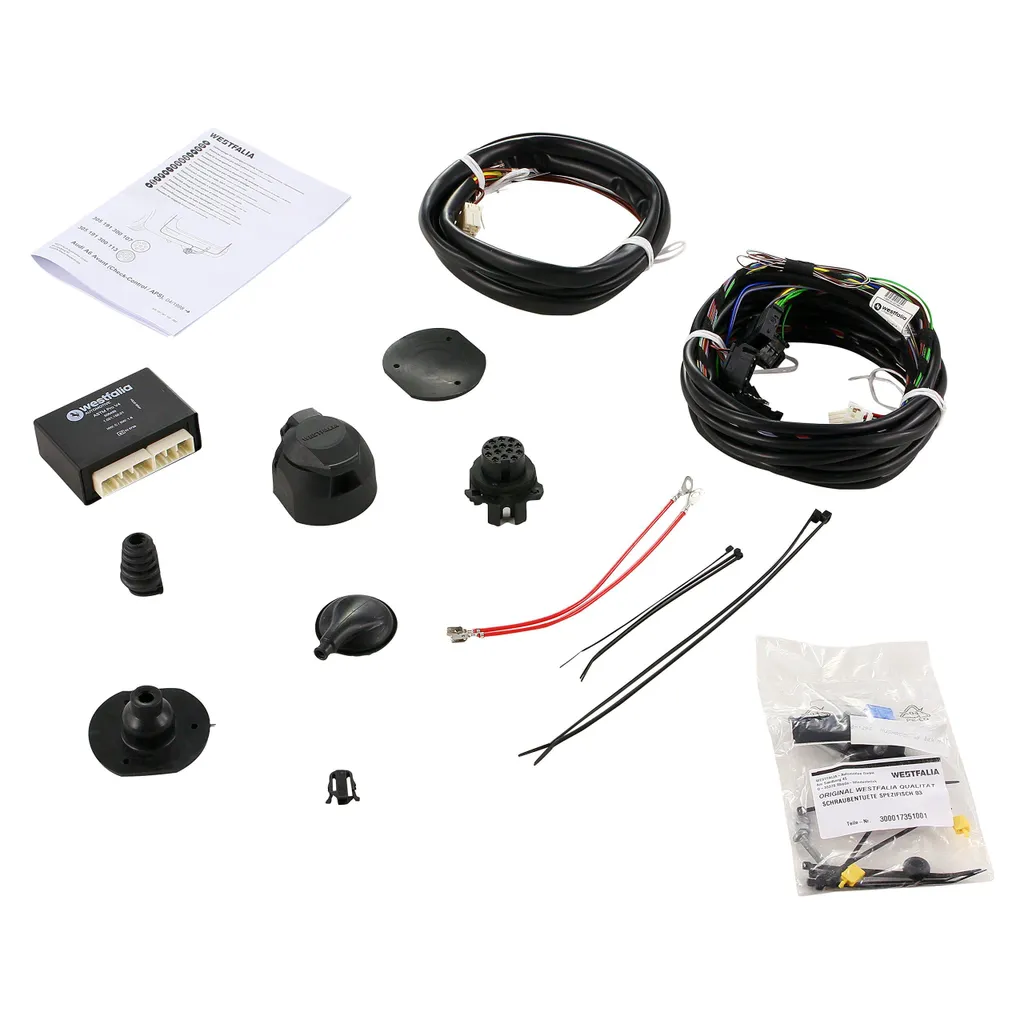 Kit Elettrico Westfalia 321523300113 Per Gancio Traino – Specifico Per Volkswagen Polo 4 (2005) – 13 Poli, Originale