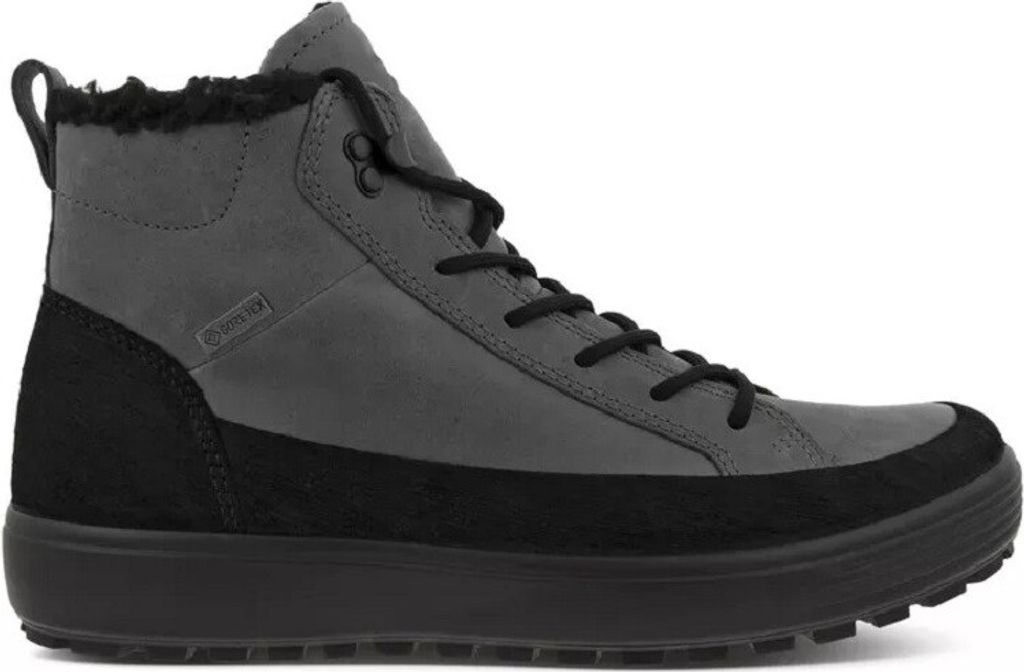 Ecco Soft 7 Tred Boots Stiefel Herren Leder Schnürstiefel Grau 450444 53779