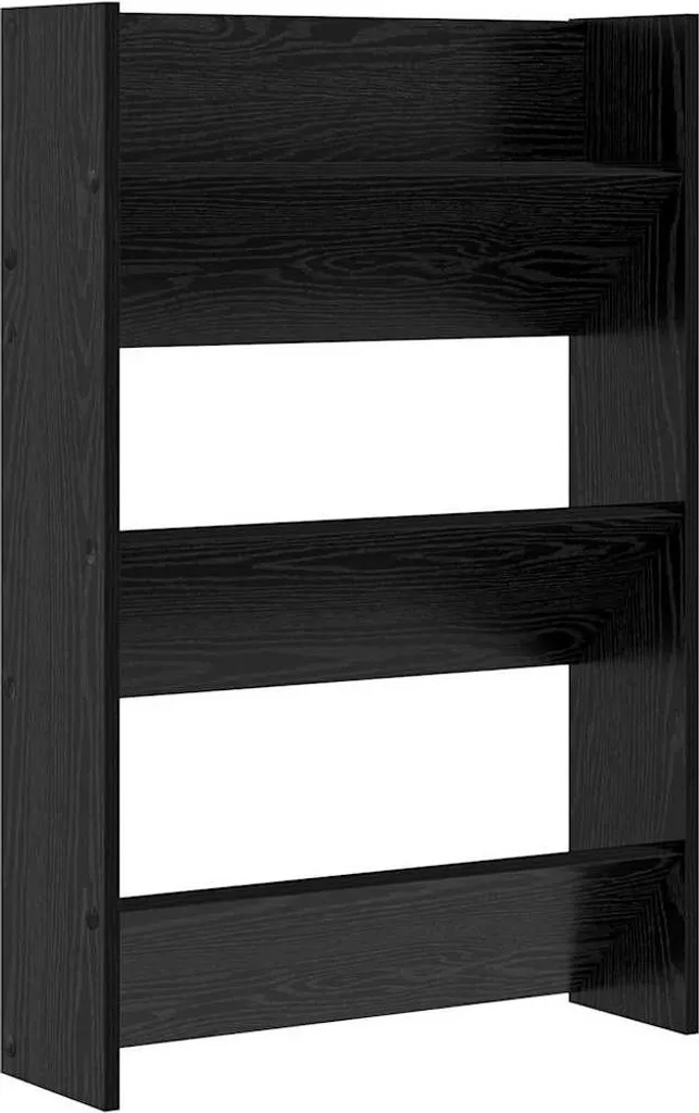 Scarpiera 60x18x90 cm Rovere Nero | Struttura Lignea Ultra Resistente
