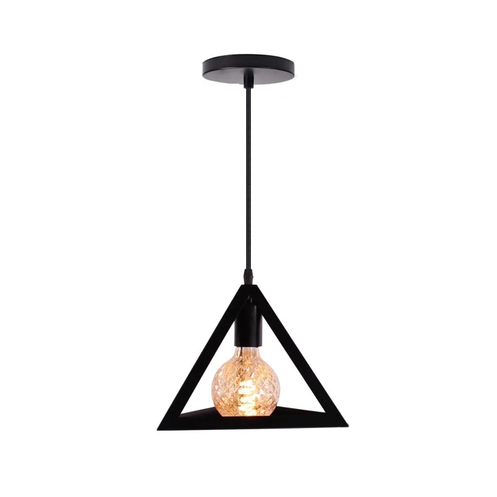 Homestyle Pro MK007-B Suspension Pyramide Industrielle 25x22 cm Noir