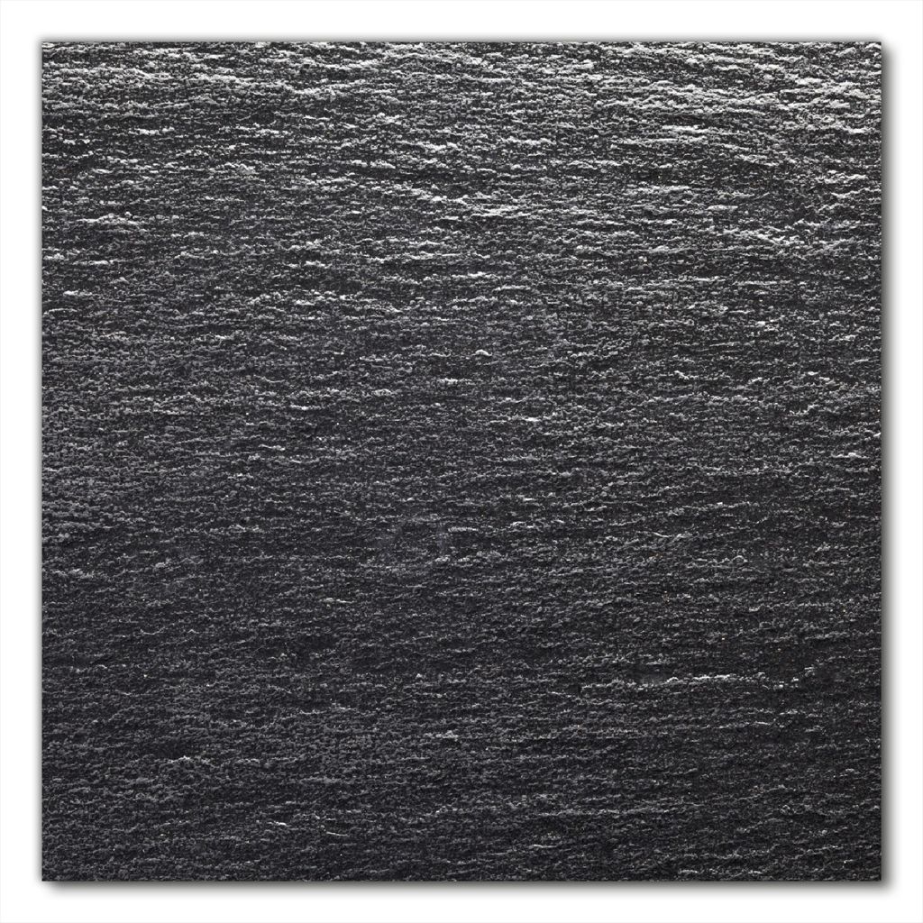 Wallario selbstklebende Möbelfolie/ Tischdecke für Innen und Außen, Größe: 90 x 90 cm - Muster schwarz-weiße Steintafel Optik