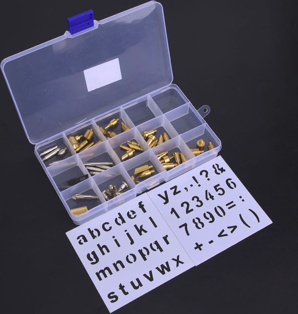 56pcs Holz Brennen Stift Spitze Schablone Set Löten Pyrographie Gravur Tool Kit 56pcs Holz Brennen Stift Spitze Set