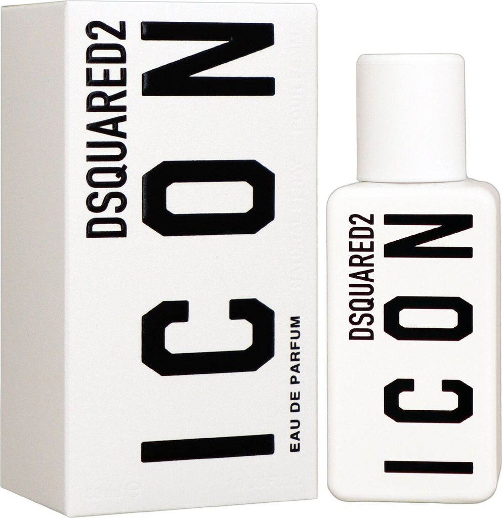 A product shot of a perfume bottle and its packaging.