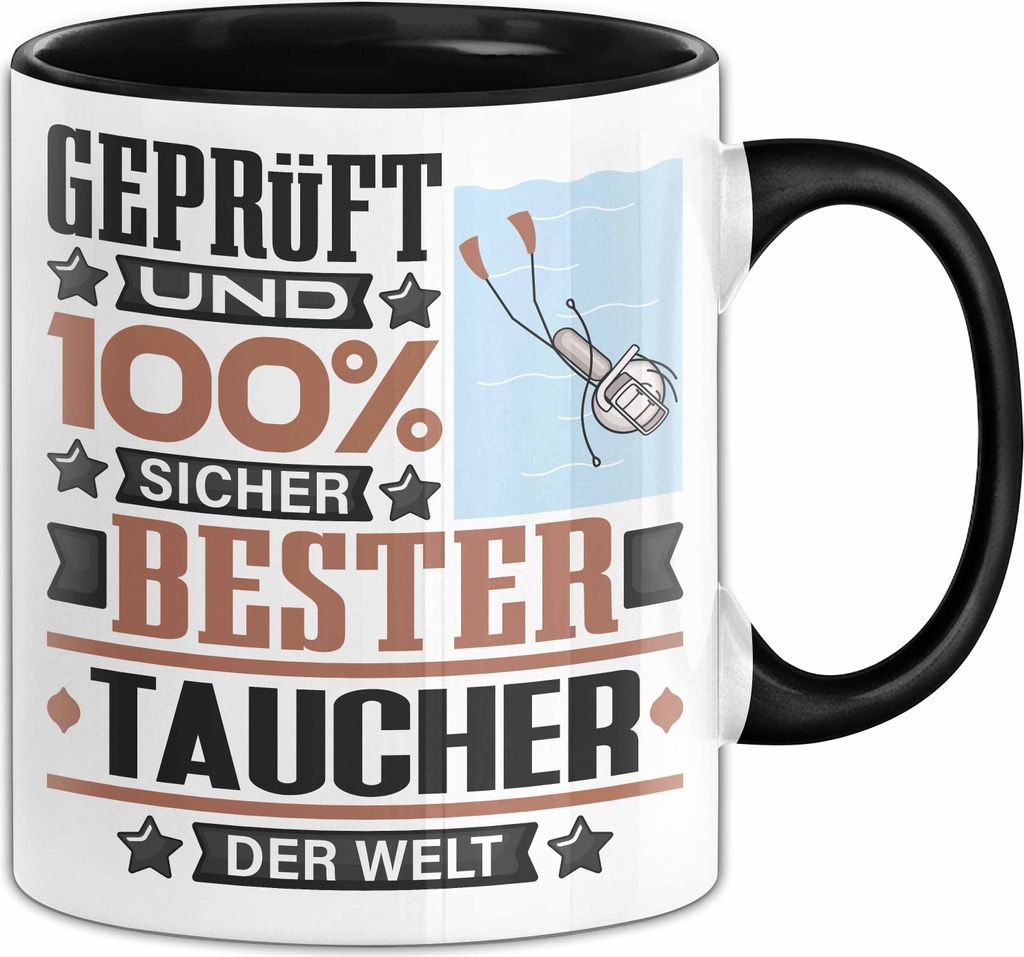 Taucher Geschenk Lustiger Spruch für Taucher Geschenkidee Bester Taucher Der Welt (Schwarz)