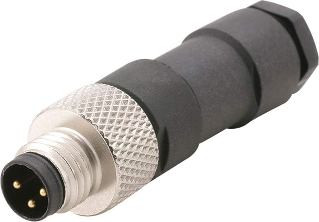 Phoenix Contact 1681156, M8, Schwarz, Edelstahl, Nickel, IP67, 60 DC, 48 AC, 4 A
