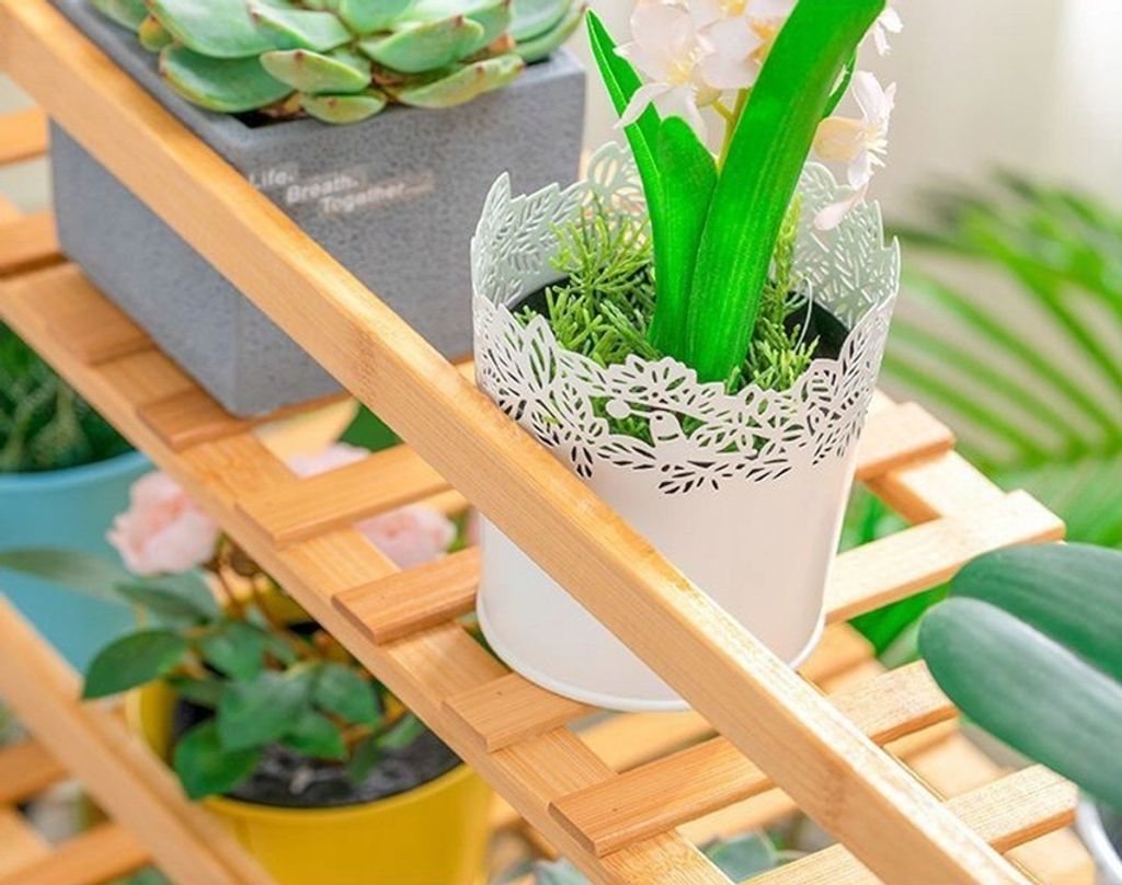 Bambusständer, Blumenständer, Blumenleiter, Blumenbeet Produktbild 10