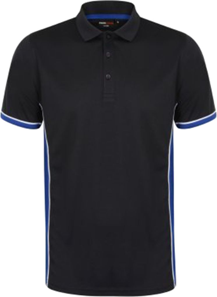 Finden & Hales Herren TopCool Kurzarm Kontrast Polo Shirt RW5389 (L) (Marineblau/Königsblau/Weiß)