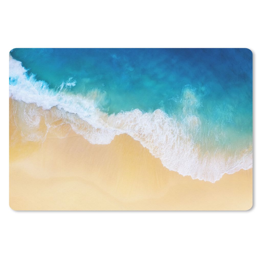 MuchoWow Mauspad Mousepad Strand - Meer - Golf - Sand 27x18 cm - Mousepads - Maus Mat - Pad - Mausunterlage - Büroartikel - Desk Matten