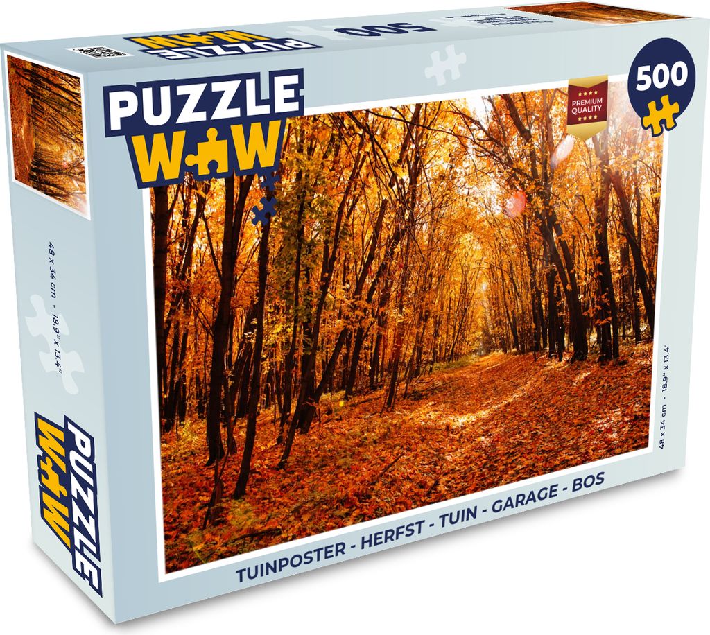 MuchoWow Puzzle 500 Teile Herbst - Wald - Laub - Jahreszeiten - 500 Teile - Kinder - Selberbauen - Puzzlespiele